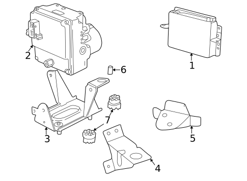ABS Components for 1995 BMW 750iL #0