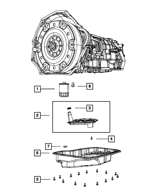 6503232 - 68RFE; 6-Speed; Automatic Transmission: Pan Head Screw for Mopar Image