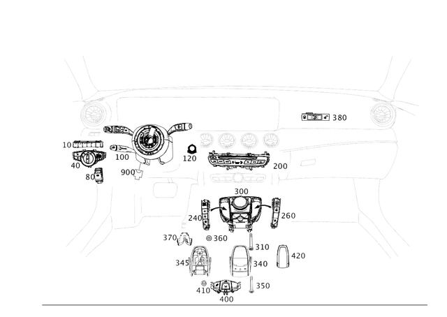 2139054504 - Electrical System: Switch Block for Mercedes-Benz: AMG GT 43, AMG GT 53, AMG GT 63, AMG GT 63 S, CLS53 AMG, E53 AMG Image image