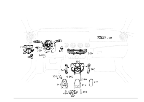 Switch in Instrument Panel and Center Console for 2019 Mercedes-Benz E53 AMG #0