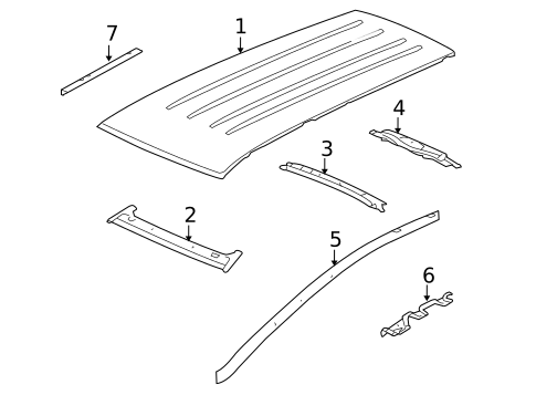 Roof & Components for 2009 Cadillac SRX #0