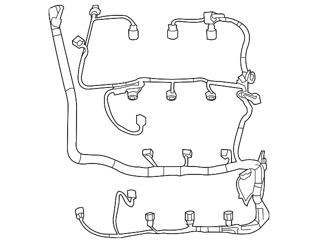 まあこ　6点 Original 2010 Ford Engine Wiring Harness AU5Z-12A581-CA