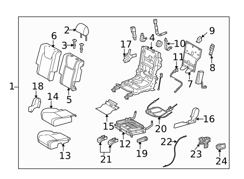 Rear Seat Components for 2012 Lexus RX350 #2
