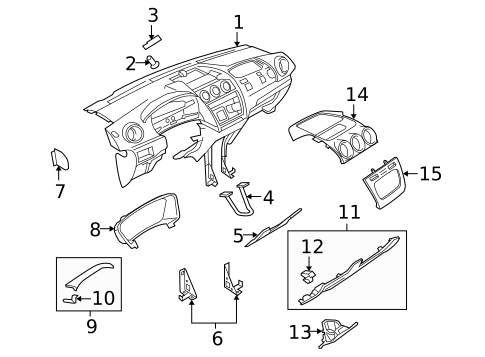 Instrument Panel Components for 2013 Ford Transit Connect #0