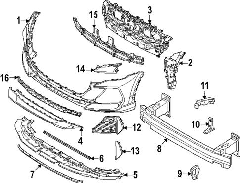 Bumper & Components - Front for 2025 Audi RS Q8 #0