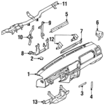 8971217261 - : Instrument Panel Bracket for Isuzu Image