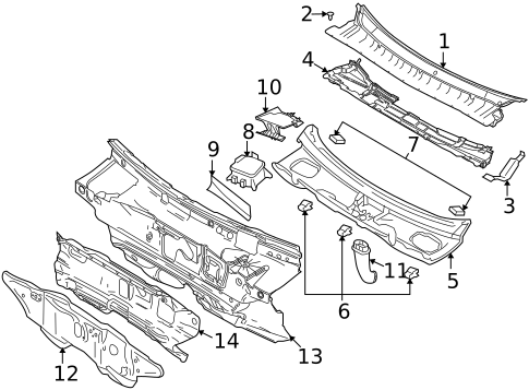 Cowl for 2013 Lincoln MKS #0