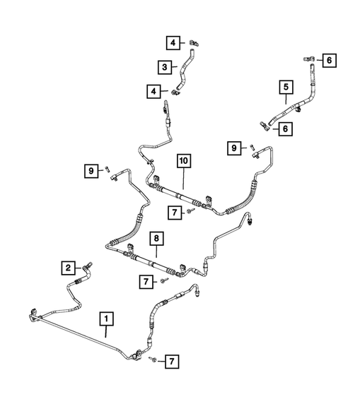Power Steering Hoses for 2019 Jeep Wrangler #0