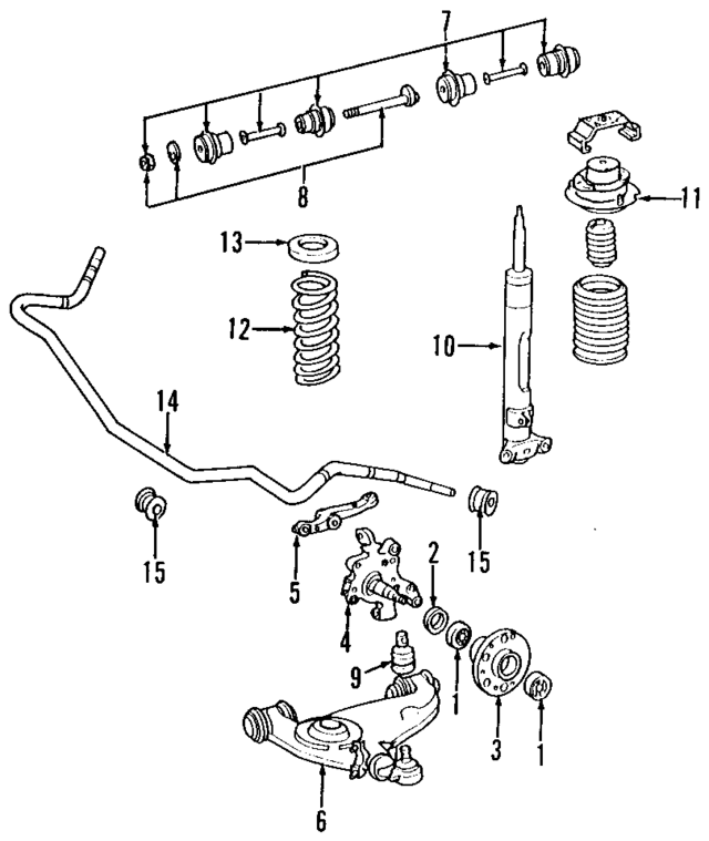 1293300525 - Suspension: Front Hub for Mercedes-Benz Image