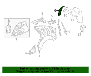 2013-2020 GM Rear Passenger Side Wheelhouse Inner Panel Insulator ...