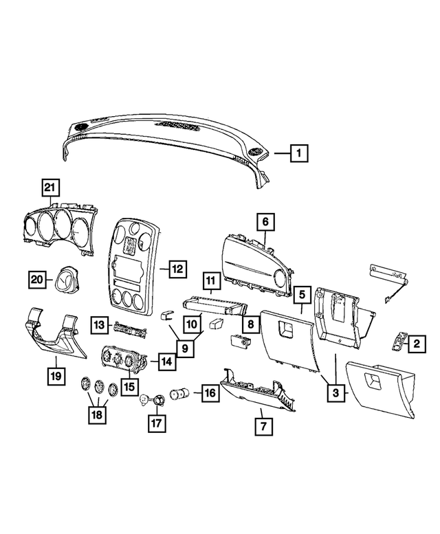 YW75DK5AC - Electrical: Instrument Panel Cover for Mopar Image