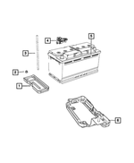 68248658AA - Electrical: Battery Hold Down Bracket for Dodge: Durango | Jeep: Grand Cherokee, Grand Cherokee WK Image