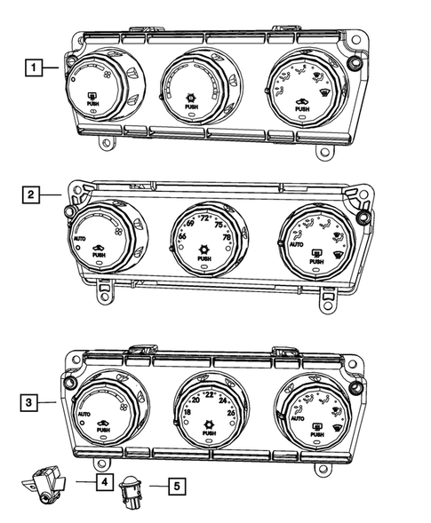 Air Conditioner and Heater Controls for 2012 Jeep Liberty #0