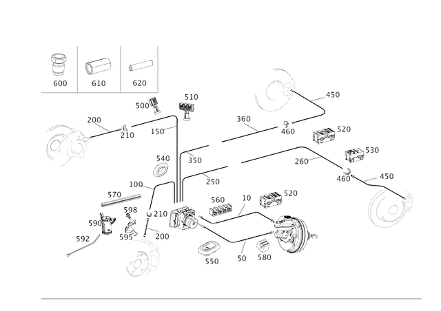 2134202300 - : Brake Line for Mercedes-Benz Image