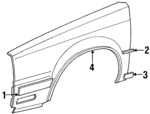 4451064 - Body: Upper Molding for Chrysler: Imperial, New Yorker Image