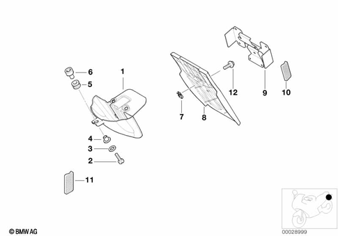 Side Marker Lamps, Reflectors for 2004 BMW-Motorrad R 1100 S #0