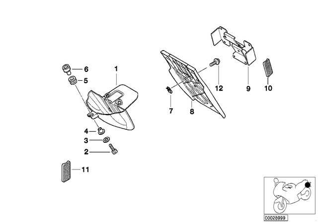 7119900611 - Lights: Fillister-Head Screw - M6X35-Z1-8.8-mk for BMW-Motorrad Image
