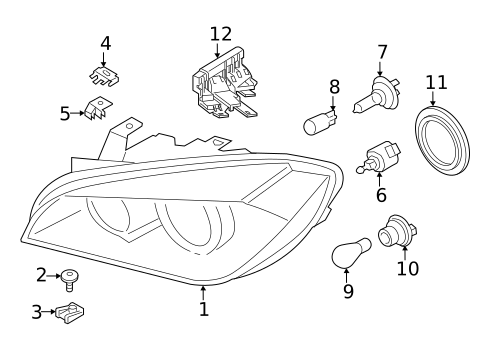 Bulbs - Chassis for 2019 BMW X1 #1