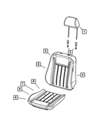 1UW28DW1AA - Interior Trim: Front Headrest for Mopar Image