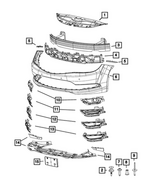 5NH87TZZAD - Frame, Bumper and Fascia: Front Upper Fascia for Mopar Image