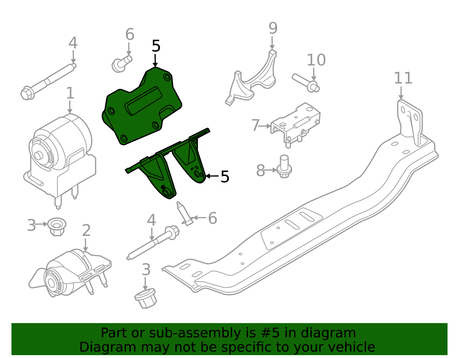 2023-2026 Ford Bracket Engine Mounting MC3Z-6031-C | TascaParts.com