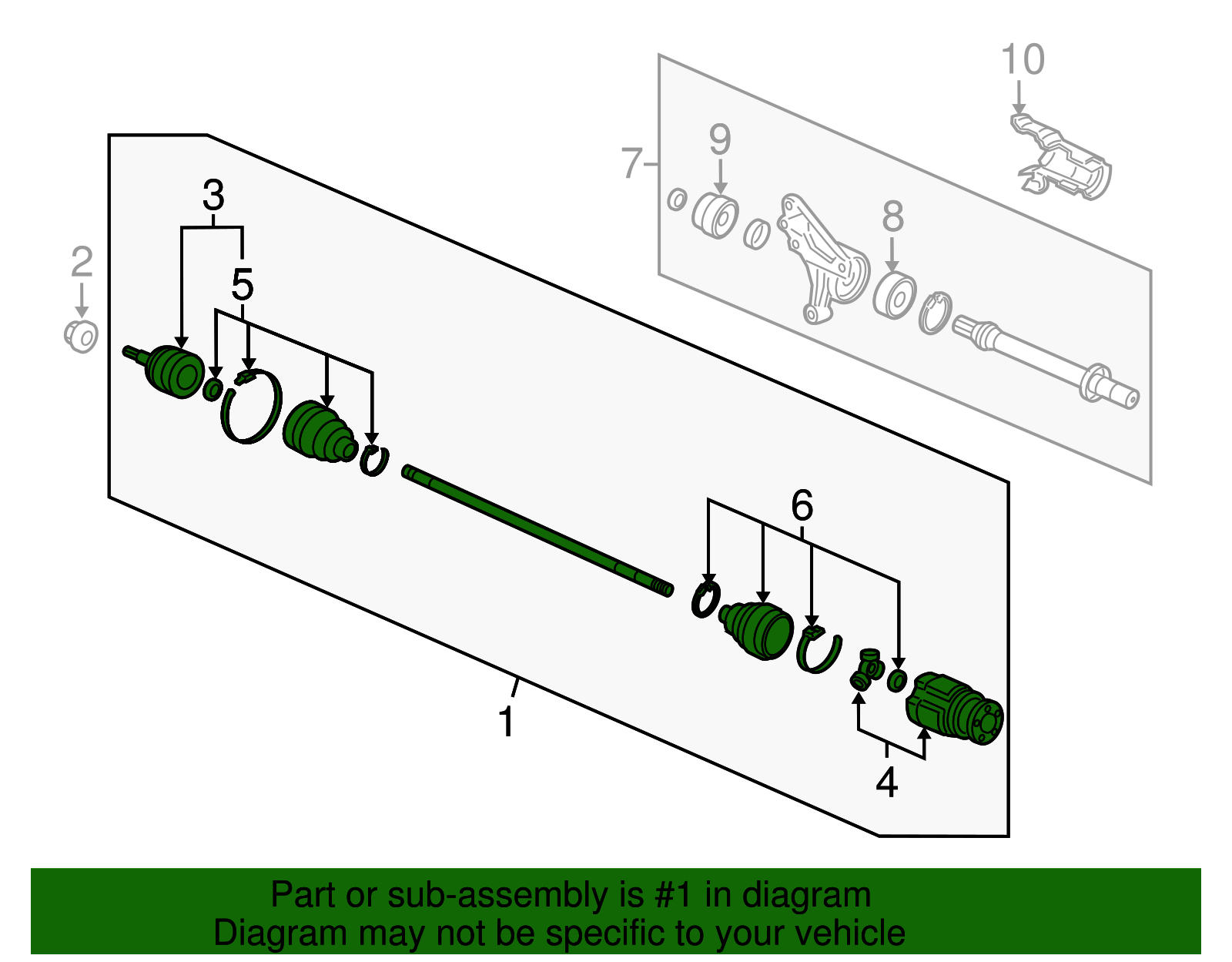 44305TX4A11 20162018 Acura RDX Drive Shaft Assembly, R All