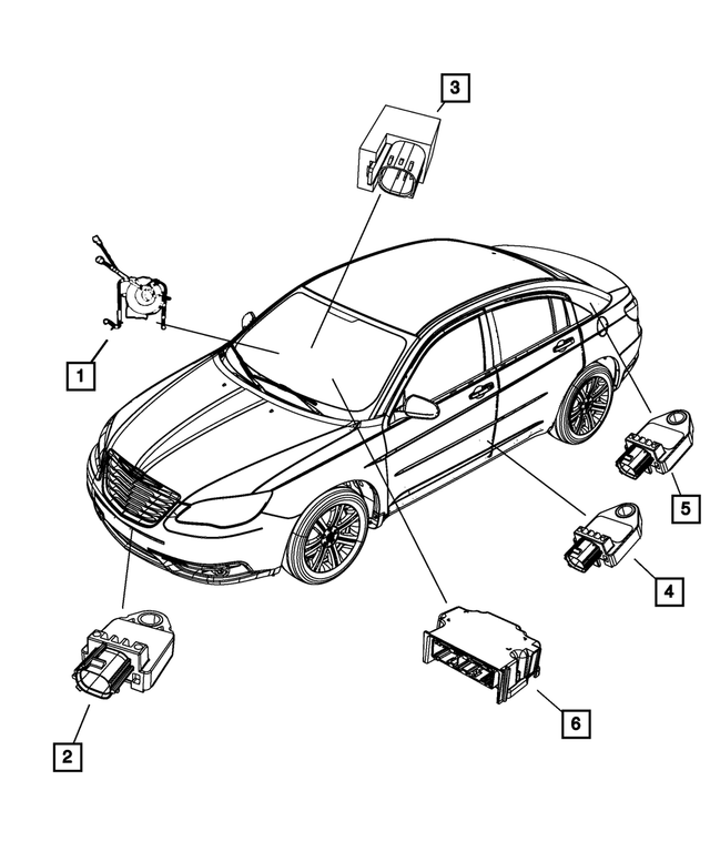 68339336AB - Restraints: Steering Column Control Module Clockspring for Mopar Image image
