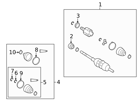 Drive Axles for 2009 Pontiac Vibe #4