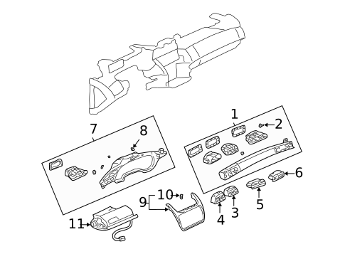 Instrument Panel Components for 2000 Cadillac DeVille #0