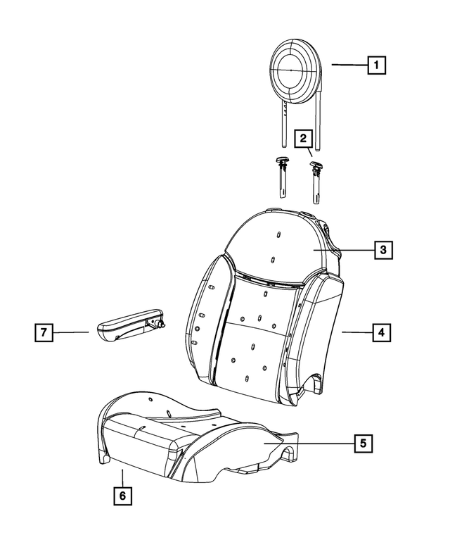 1TJ49JXWAC - Interior Trim: Front Headrest for Mopar Image