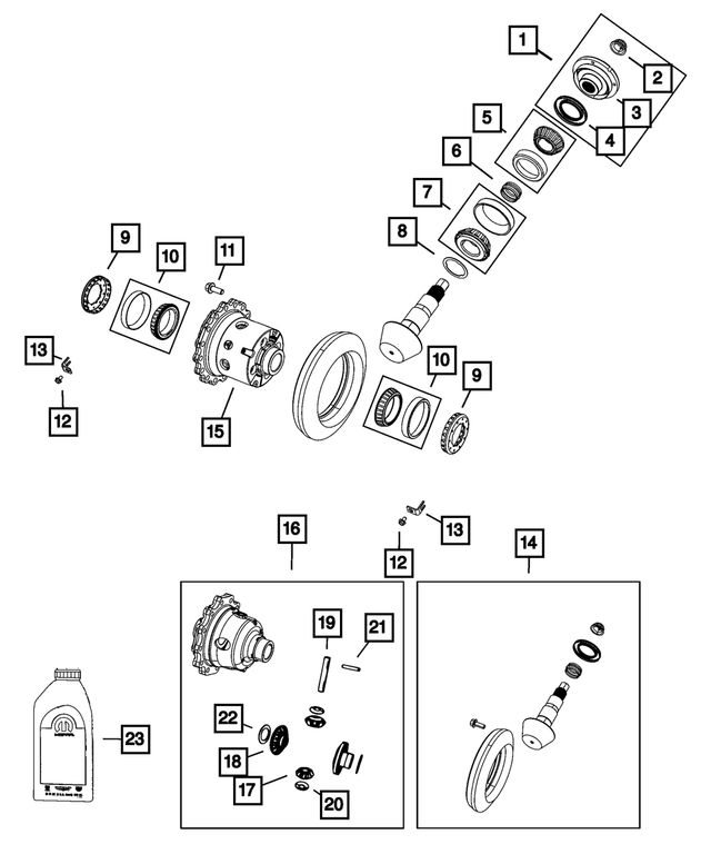 68455330AA - Differential and Drive Line: Pinion Flange Kit for Mopar Image