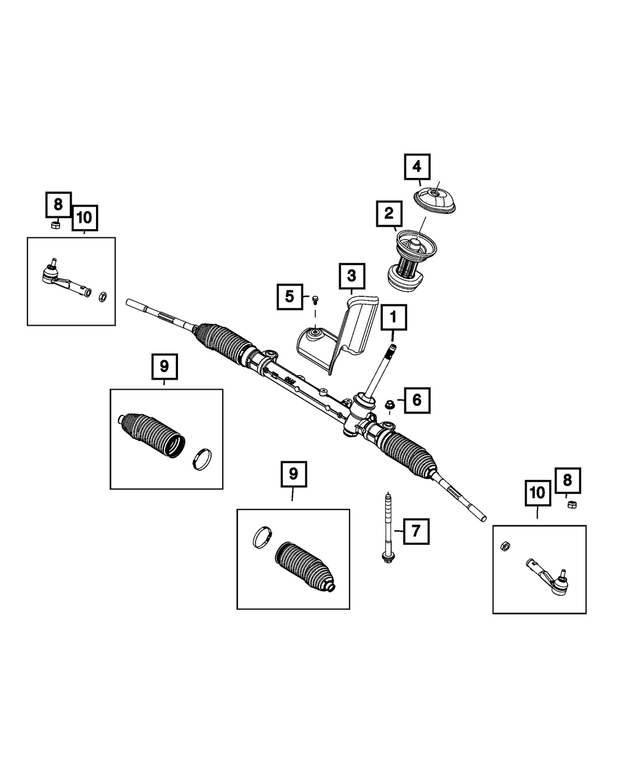 68669882AA - : Rack And Pinion Steering Gear for Mopar Image