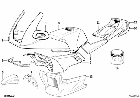 Painted Parts for 1992 BMW-Motorrad K 100 RS #0