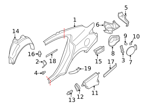 Exterior Trim - Quarter Panel for 2009 Nissan Maxima #0