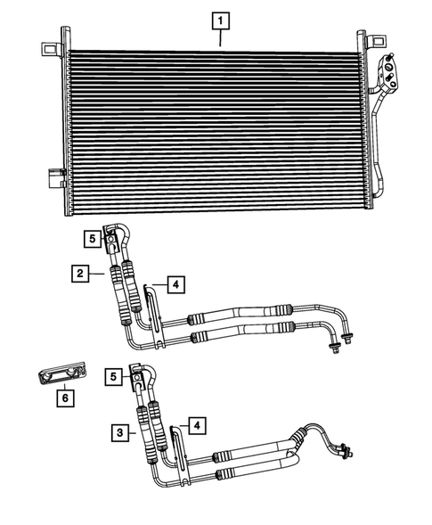 Transmission Oil Cooler, and Lines for 2009 Dodge Journey #0