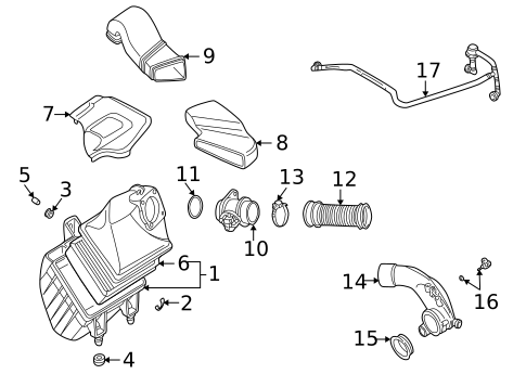 Air Intake for 2004 Volkswagen Passat #0