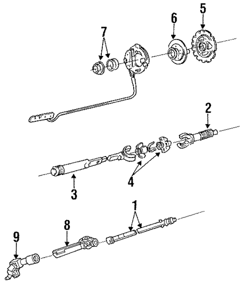 Shaft & Internal Components for 1989 Chrysler New Yorker #0