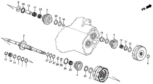 AT Mainshaft for 1988 Acura Integra #0