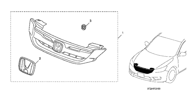 Front Grille Trim (1) for 2014 Honda Accord #0
