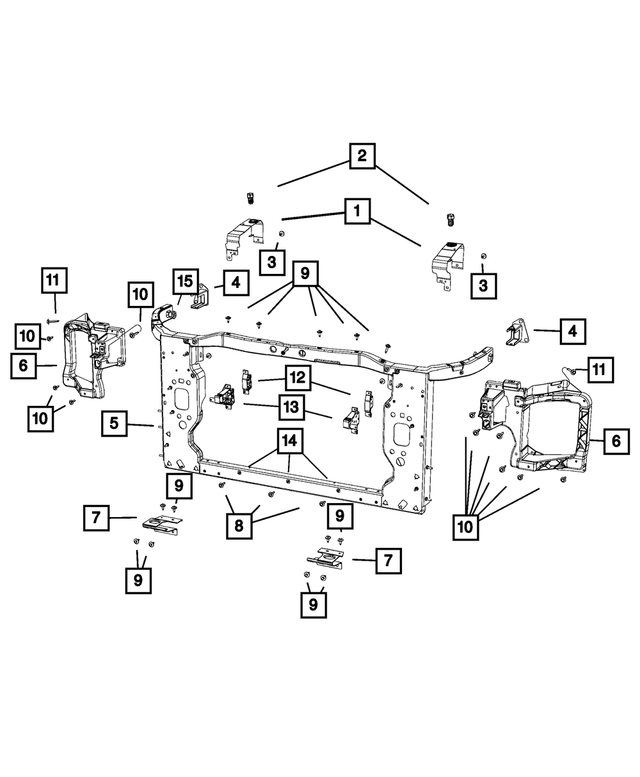 68227515AA - Cooling: Radiator Closure Bracket, Left for Jeep: Cherokee Image