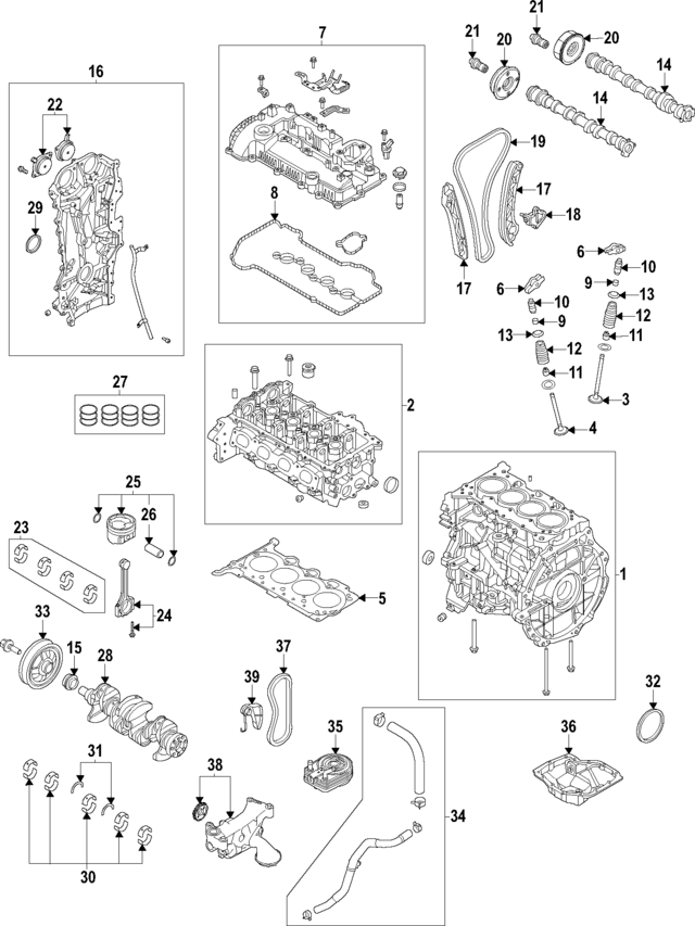 2102007031 - : Main Bearings for Kia Image
