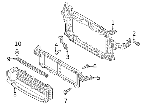 Radiator Support for 2016 Kia Optima #0