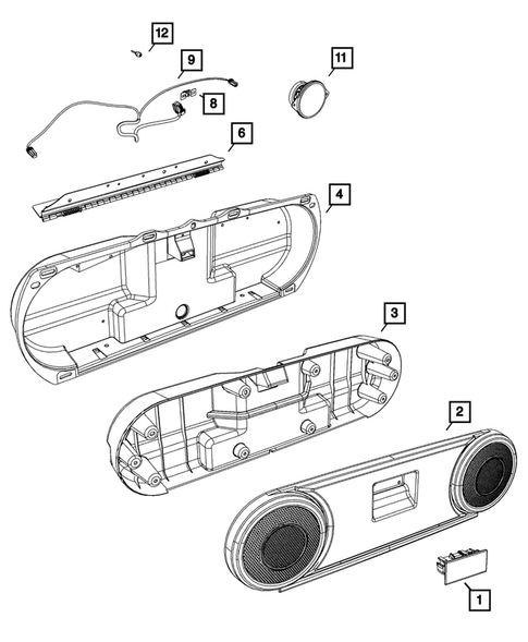 Radio, Antenna, Speakers, DVD, and Video systems for 2008 Jeep Compass #1