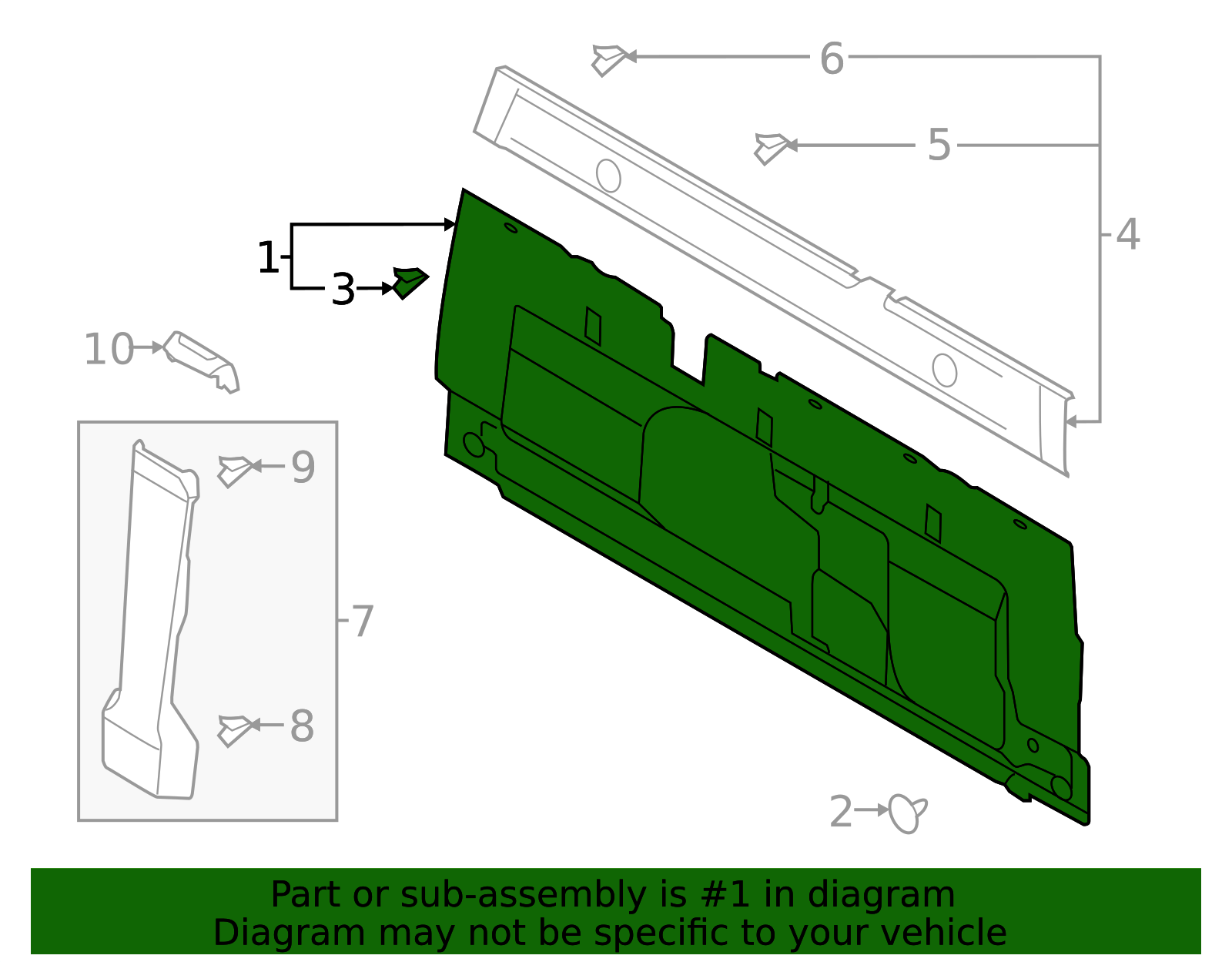 Auto Back Panel Back Panel Trim KB3Z-2640374-AC | Awesome Parts Ford