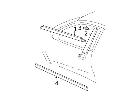 Exterior Trim - Door for 1998 Chevrolet Cavalier #0