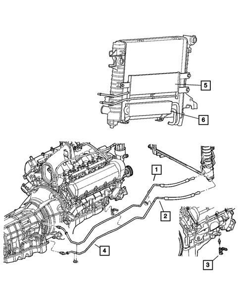 Lines, Transmission Oil Cooler for 2007 Dodge Ram 1500 #1