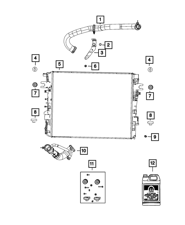 68425467AB - : Radiator Outlet Hose for Mopar Image