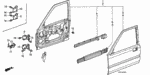 75760SB2003 - Body/Air Conditioning: PIN, DOOR CHECKER for Honda Image