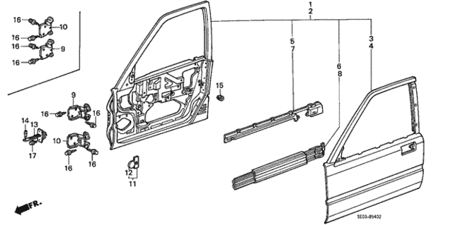 Front Door Panels (4D) 4DR for 1986 Honda Accord #0