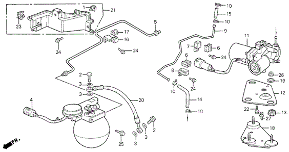 ABS Accumulator for 1991 Acura Integra #0